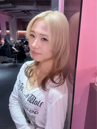 ミディアム ブリーチカラー 特化/MAHIROのヘアスタイル