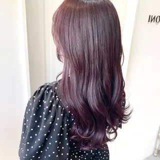 セミロング カラー パーマ JYUNESU表参道所属・韓国ヘア🇰🇷🎀 透明感カラーのヘアスタイル