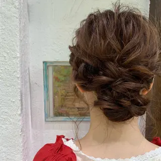 ミディアム ヘアアレンジ Door代官山所属・詩織/パーマ /代官山のヘアスタイル