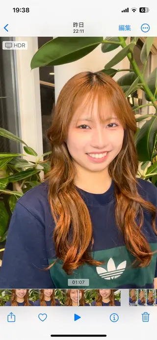 セミロング 近藤 理子のヘアスタイル