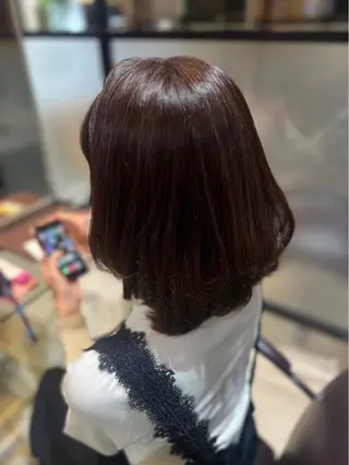 セミロング カラー 大賀 和希のヘアスタイル