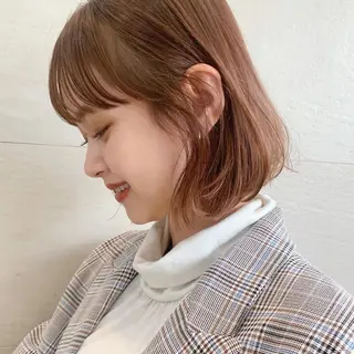 ミディアム カラー 🌱小顔ヘア/ボブ ミディアム/双葉🌱のヘアスタイル