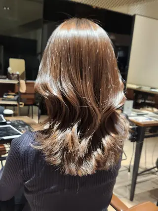 ミディアム Nanako。/韓国 ヘア/顔周りカットのヘアスタイル