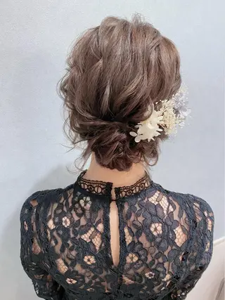 ミディアム ヘアアレンジ セットサロン      ラフテル所属・大阪/ヘアアレンジ /似合わせset💐のヘアスタイル