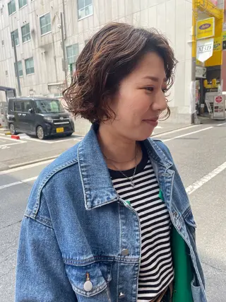 ショート パーマ さの あやねのヘアスタイル
