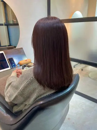 セミロング カラー 【ニュアンスカラー・ 髪質改善】スズキカナのヘアスタイル