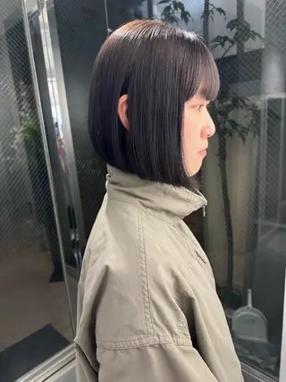 ミディアム カラー ボブ/似合わせカット /ニュアンスカラーのヘアスタイル