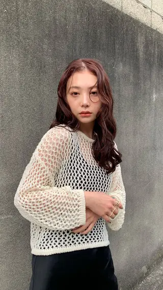 ロング カラー SABO 🪴岡田知佳のヘアスタイル