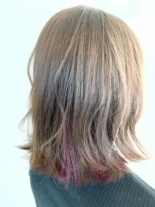 ミディアム カラー 髪質改善/ハイライト 小林秀樹のヘアスタイル