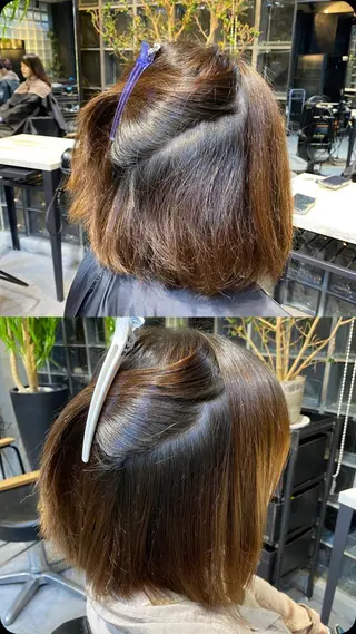 ミディアム 山田 蓮のヘアスタイル