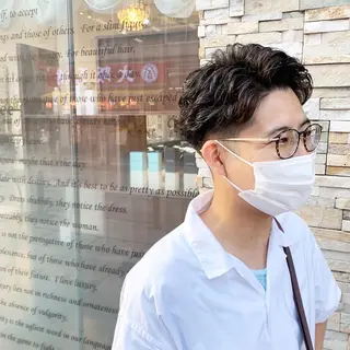 ショート パーマ メンズ ヘアサロンROY所属・高橋 宏太郎のヘアスタイル