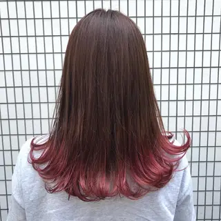 セミロング カラー ブリーチなしで透明感 艶カラー【Ryo】のヘアスタイル
