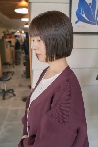 ショート 【ボブ】縮毛矯正/ 船橋駅5分/鈴木杏美のヘアスタイル