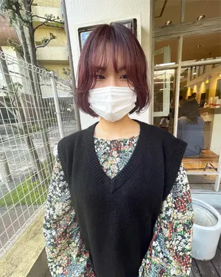 ショート カラー ホンダリサコ 透明感カラー/ボブのヘアスタイル