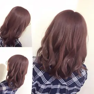 ミディアム セミロング ヤマグチ ヒカルのヘアスタイル