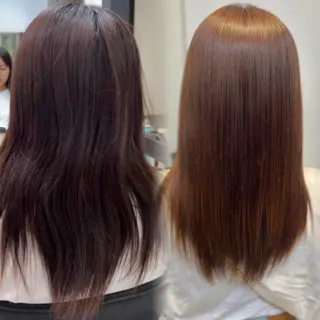 ミディアム パーマ ⭐️似合わせボブ 縮毛矯正⭐️かえでのヘアスタイル