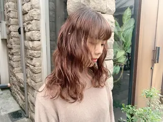 セミロング カラー EMANON天神所属・Hitomi Ezakiのヘアスタイル