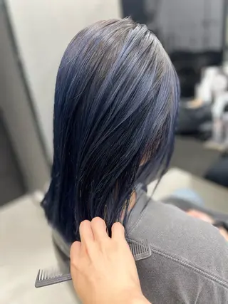 ミディアム カラー ioeわかめようじ/ 縮毛矯正/髪質改善のヘアスタイル