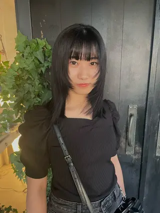 ミディアム カラー 太田 妃香/岡崎美容室のヘアスタイル