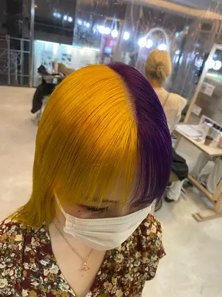 セミロング カラー デザインカラー🎨 下北沢 / 磯部のヘアスタイル