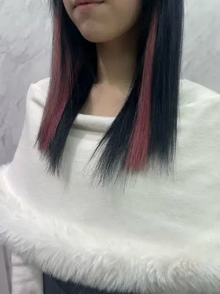 セミロング ハイトーンカラーエク ステ🌺RENA🌺のヘアスタイル