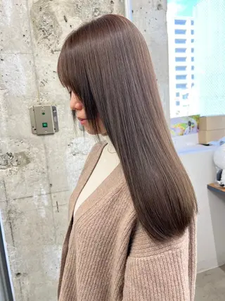 ミディアム カラー パーマ ヘアアレンジ ヘアケア特化型サロン newi 梅田のヘアスタイル