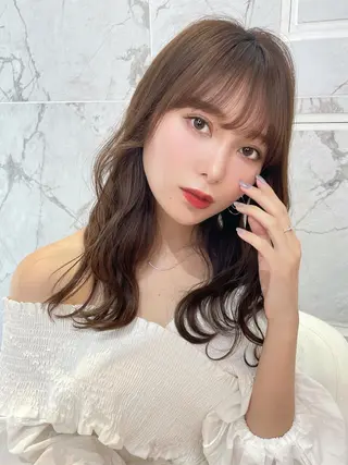 ミディアム カラー 韓国ヘア🤍顔周り/ 髪質改善✨/林遼一郎のヘアスタイル