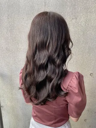 ロング カラー ブリーチなし✨艶髪 カラー𓃲YAGIのヘアスタイル