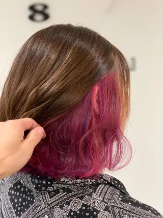 ミディアム カラー 松吉 純平のヘアスタイル