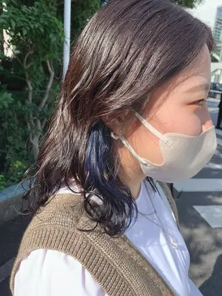 ミディアム 🌿earth亀有店 【緑髪のノブ】🌿のヘアスタイル