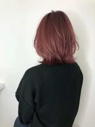 ミディアム カラー wカラー 指名No1かけるのヘアスタイル