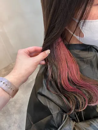 セミロング カラー ヘアアレンジ La fith hair kanonあびこ店所属・トップスタイリスト 🧸中島梨穂🧸のヘアスタイル