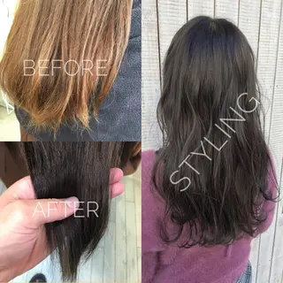 ロング カラー ケアブリーチ 坪井佑樹のヘアスタイル