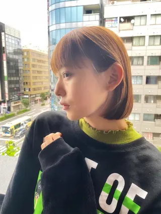 ショート ♥️ボブ韓国風ヘア ♥️久保田夢美のヘアスタイル