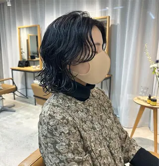 ミディアム パーマ CITY louwe 脇坂彩音のヘアスタイル
