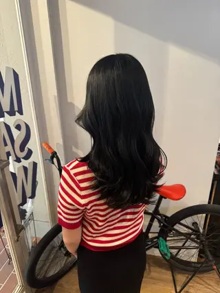 ロング カラー クキノ ケイカのヘアスタイル