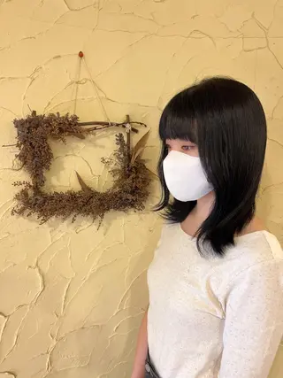 セミロング 柘植 雅大のヘアスタイル