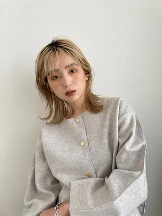 セミロング カラー 髪質改善/似合わせ カラー/レイヤーのヘアスタイル