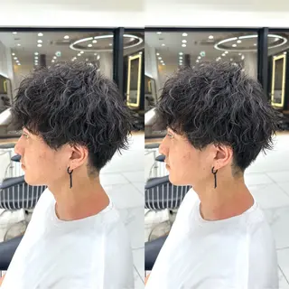 メンズ 白髪ぼかし/白髪 メッシュ/ゆうとのヘアスタイル