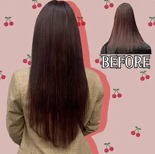 ロング ❤️‍🔥シールエク ＋カラー京❤️‍🔥のヘアスタイル