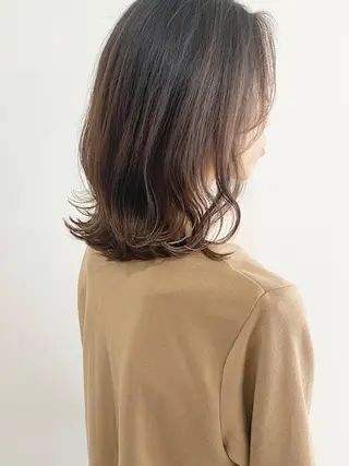ミディアム カラー お洒落パーマ/ 艶カラー/michiのヘアスタイル
