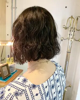 ミディアム パーマ パーマ美容師 hanaのヘアスタイル