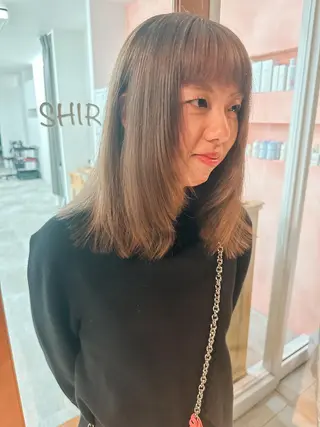 セミロング カラー レイヤーカット ダイチのヘアスタイル