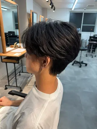 メンズ フェザーパーマ千葉駅 メンズサロン保立のヘアスタイル