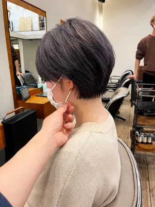 ショート ショート/ボブ/ パーマ/柏原良亮のヘアスタイル