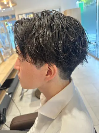 ミディアム パーマ メンズ 💈メンズ特化 美容師サキ💈のヘアスタイル