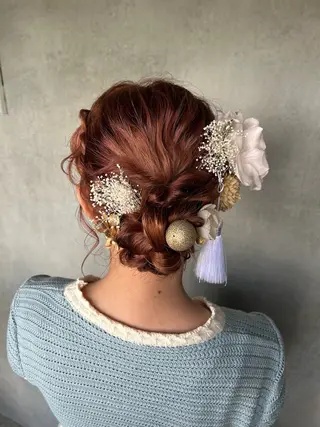 ロング ヘアアレンジ 西村 真実子のヘアスタイル