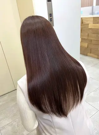 ロング ストレート　髪質改善 あすまのヘアスタイル