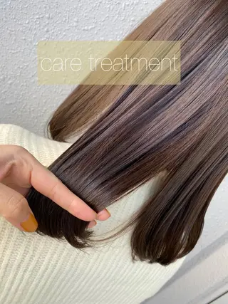 セミロング カラー 後藤紗英/髪質改善 /オリーブベージュのヘアスタイル