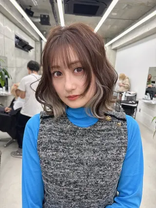 ミディアム 福田 彩心のヘアスタイル